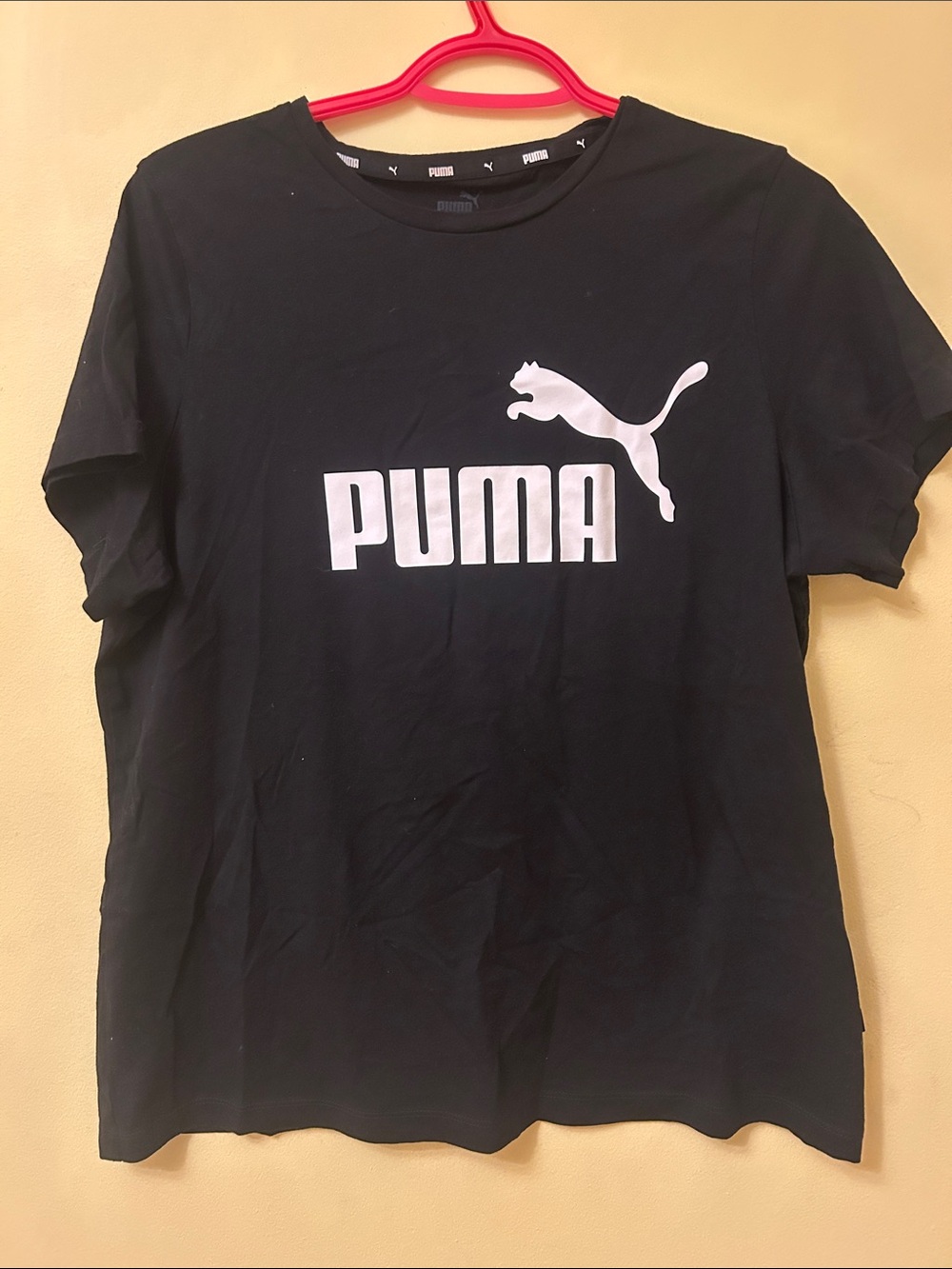 Puma Black Tee with White Logo